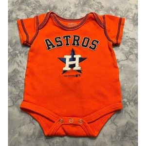 MLB Houston Astros Baseball Baby Onesie Bodysuit Clothes Outfit, Size 0-3 months